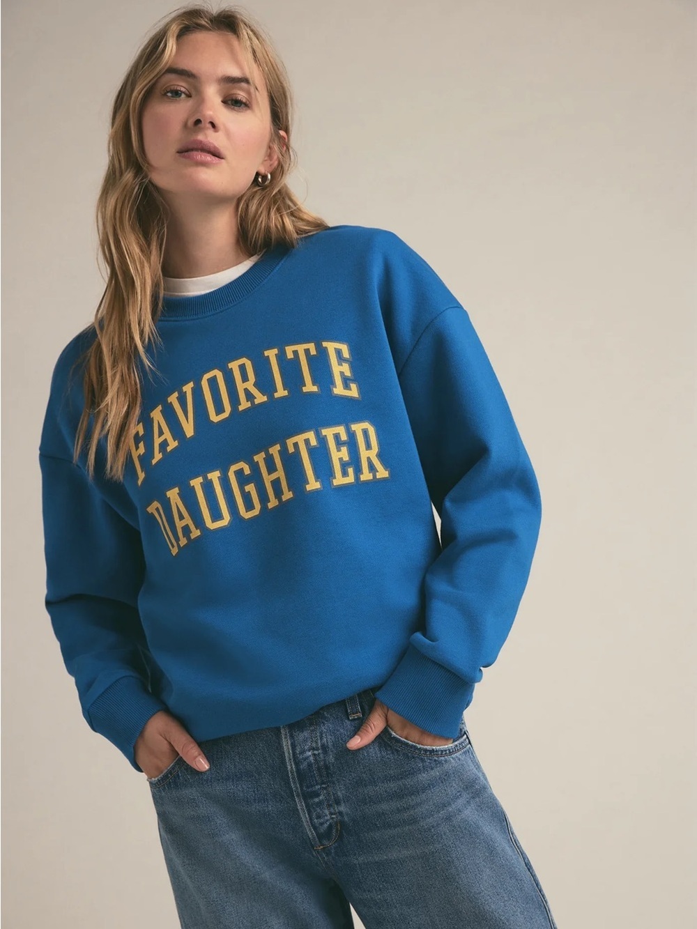 Favorite Daughter Oversized Sweatshirt | Sapphire S (sold out) - Picture 2 of 15